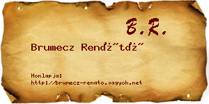 Brumecz Renátó névjegykártya